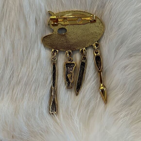 Artist Palette Brooch NEW - Picture 3 of 4